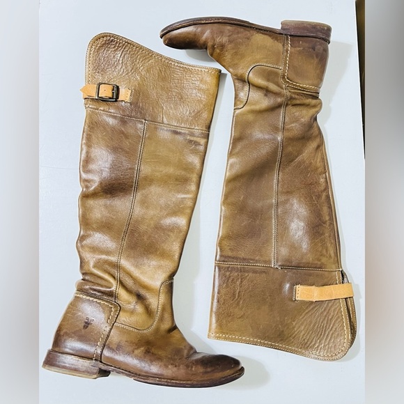 Frye Shoes - FRYE Paige Leather Knee High Boots Women's 6.5 B Brown Western Boho Boots